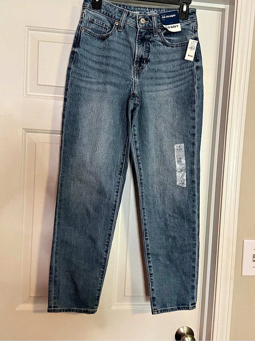 Old Navy High-Waisted OG Straight Ankle Jeans Blue Size 0 NWT